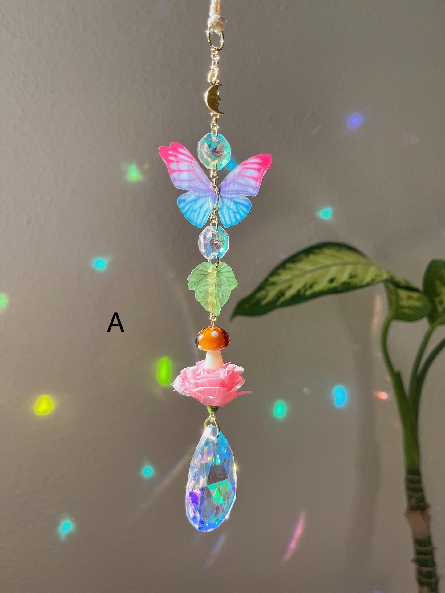 Mushroom Butterfly Suncatcher