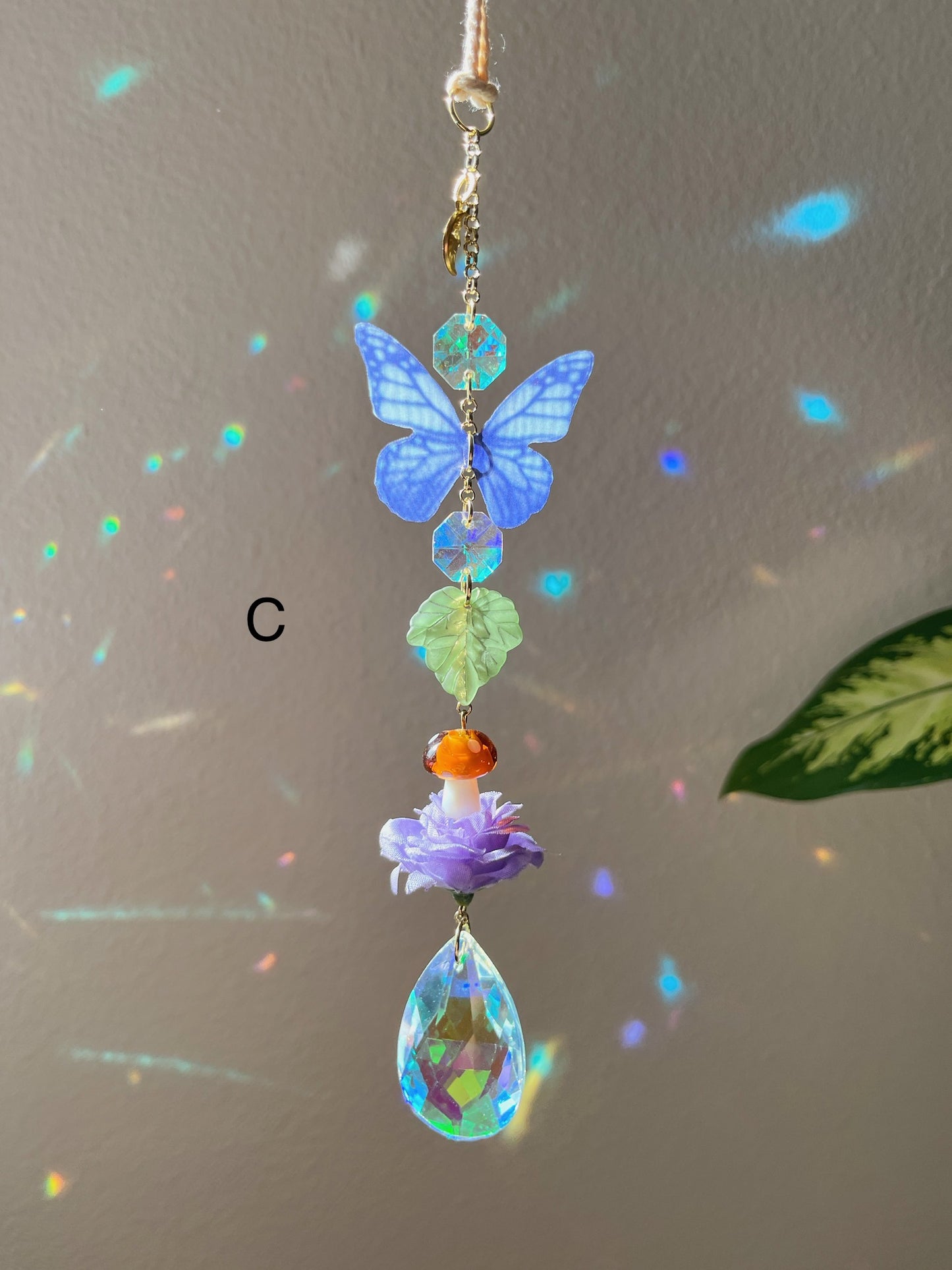 Mushroom Butterfly Suncatcher